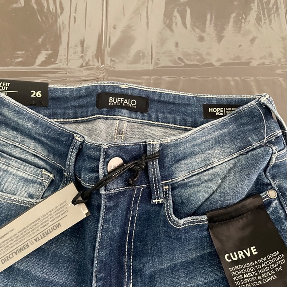 Buffalo Women's Hope Mid Rise Distressed Bootcut stretch Jean - Picture 3 of 4